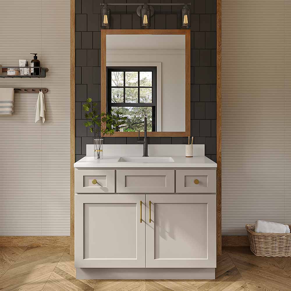 Weston Sand Shaker Double Door Vanity Sink Base Cabinet - 42"W x 34-1/2"H