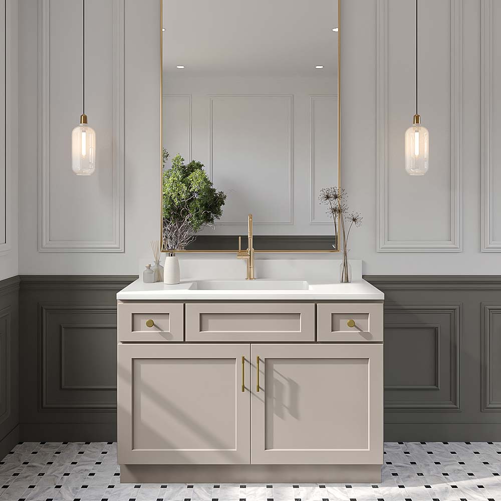 Weston Sand Shaker Double Door Vanity Sink Base Cabinet - 48"W x 34-1/2"H