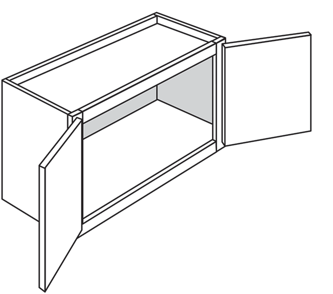 Newtown Shaker Double-Door Wall Cabinet 24"W x 18"H