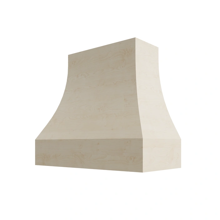 Curved Trimless Wood Range Hood