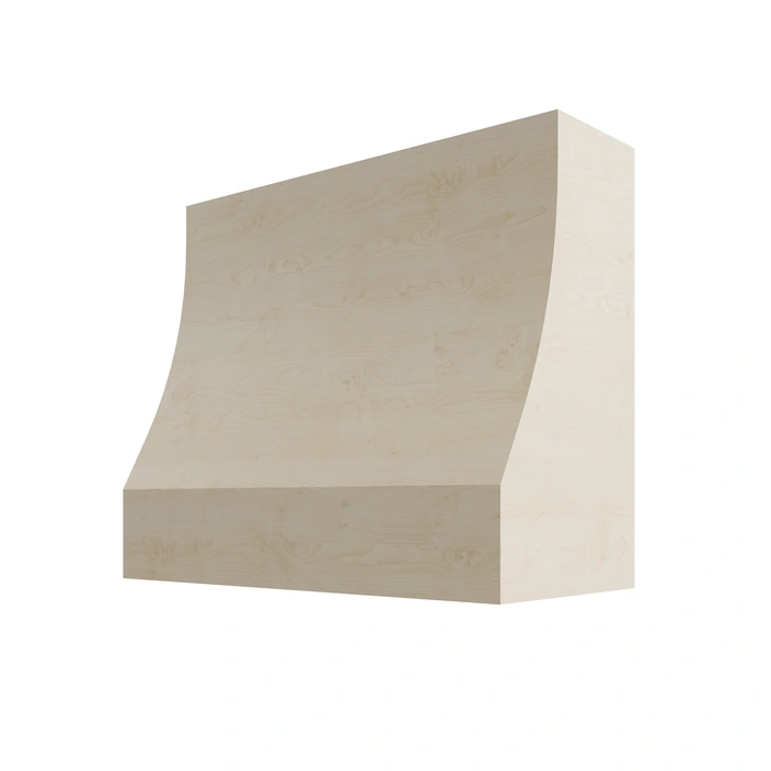 Sloped Trimless Wood Range Hood
