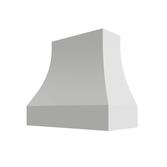 Weston White Curved Hood Trimless