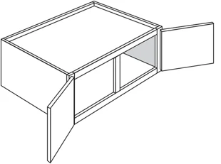 Slim White Shaker Wall Cabinet - 36" x 12" x 24"