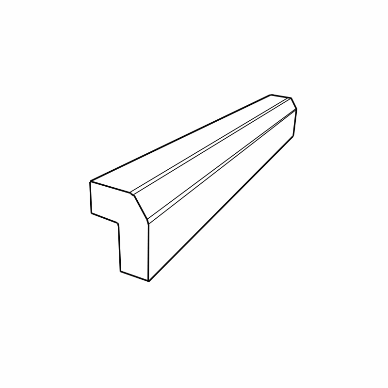 Slim Walnut Shaker Light Rail Molding - Transitional