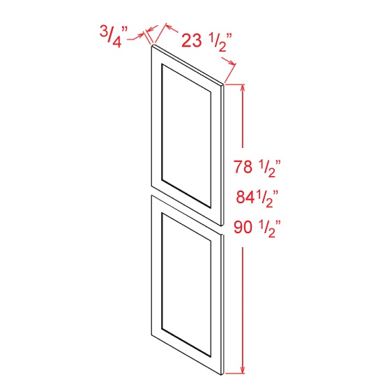 Timber Sand Tall Decorative End Panel - 23-1/2"W X 84-1/2"H X 3/4"D