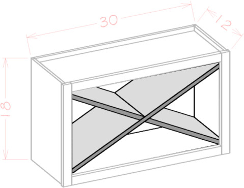 Timber Sand Wall X Rack Shelf - X Rack Only
