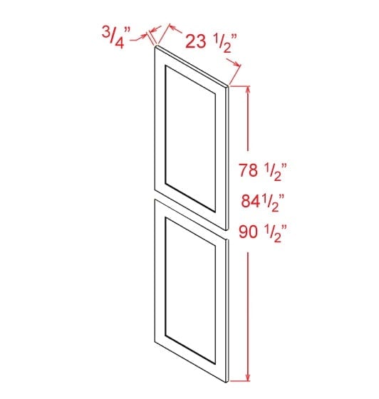 Harbor Blue Tall Decorative End Panel - 23-1/2"W X 84-1/2"H X 3/4"D