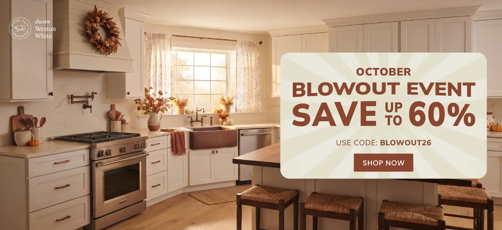 October Blowout Event - Save Up to 60% - Use Code BLOWOUT26