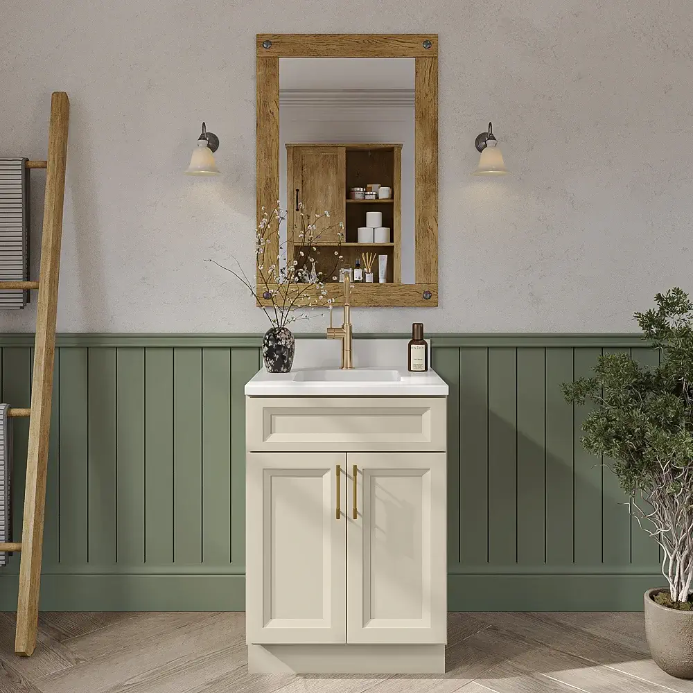 Timber Sand Shaker Vanity Sink Base Cabinet - 24"W X 21"D X 34-1/2"H