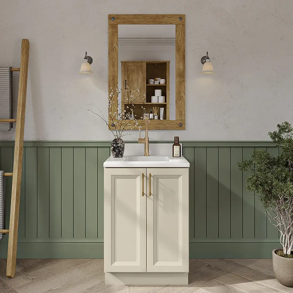Timber Sand Vanity Full Height Door Sink Base Cabinet - 24"W x 34-1/2"H x 21"D