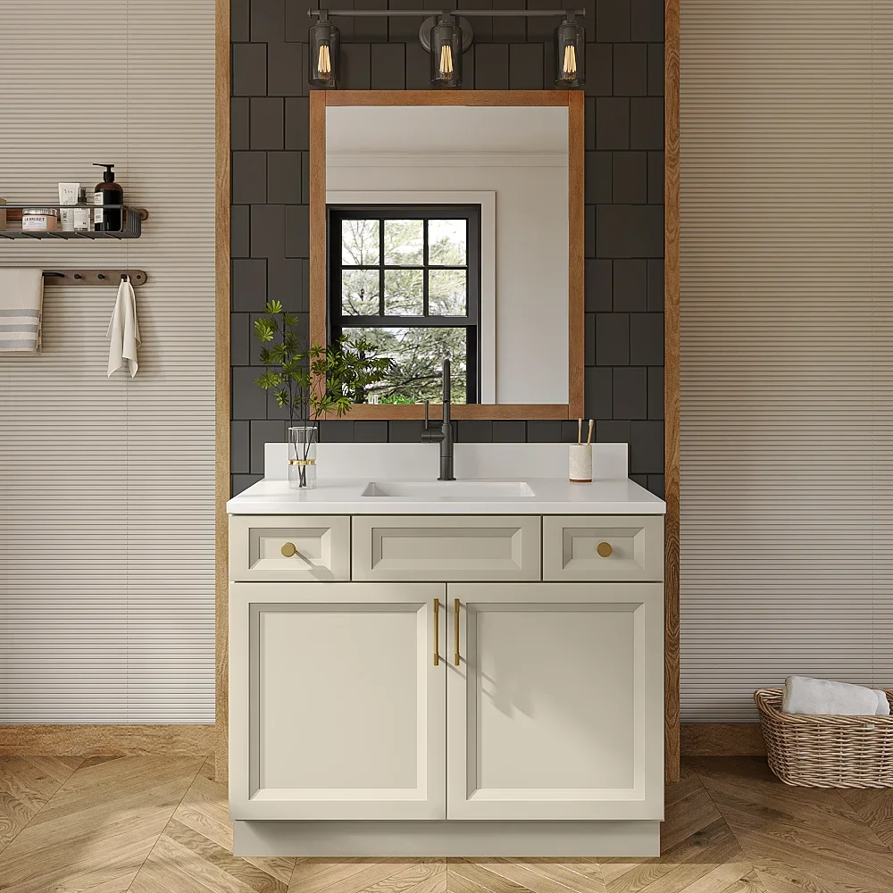 Timber Sand Vanity Sink Combo Base Cabinet - 42"W X 21"D X 34-1/2"H