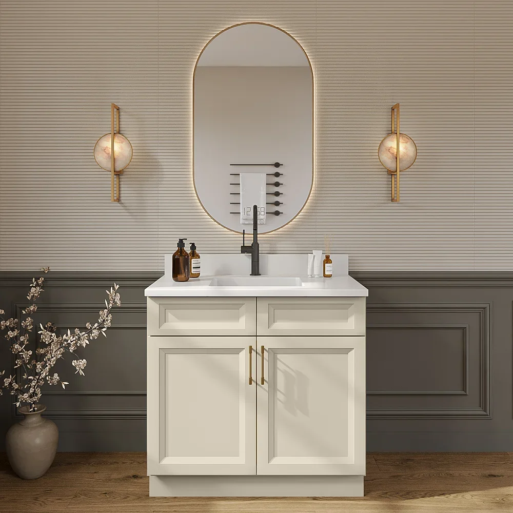 Timber Sand Vanity Sink Base Cabinet - 36"W X 21"D X 34-1/2"H