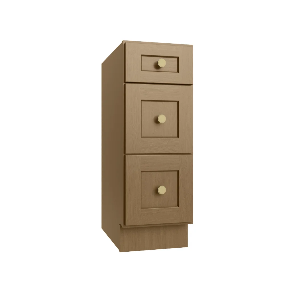 Rift Oak Shaker Vanity Drawer Base Cabinet - 12"W