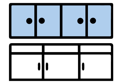 Wall Cabinets line drawing